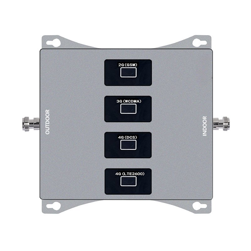 Fullset High-power Four Band Mobile Signal Booster Repeater 900/1800/2100/2600mhz Signal Booster 2G 3G 4G LTE with Antenna
